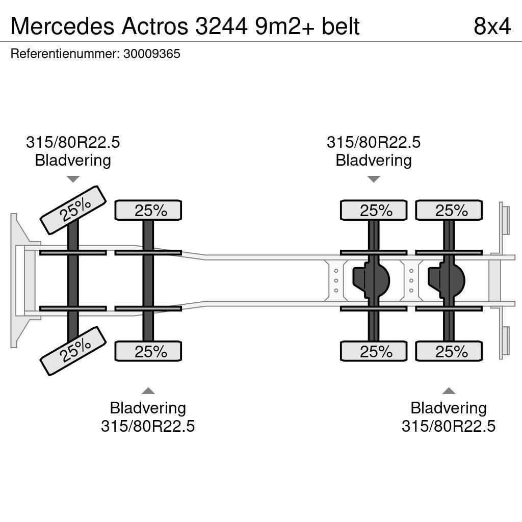 Mercedes-Benz Actros 3244 9m2+ belt Бетономішалки (Автобетонозмішувачі)