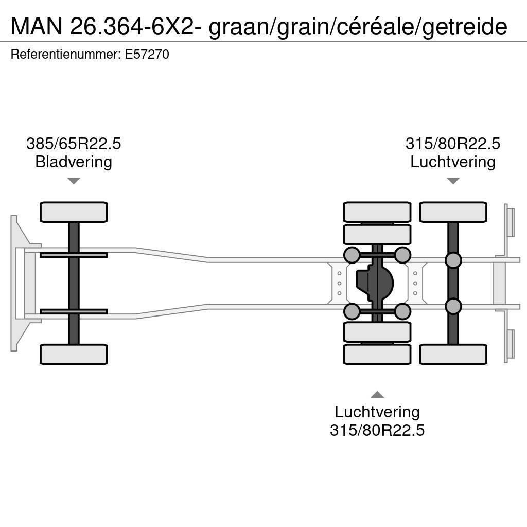 MAN 26.364-6X2- graan/grain/céréale/getreide Вантажівки-цистерни