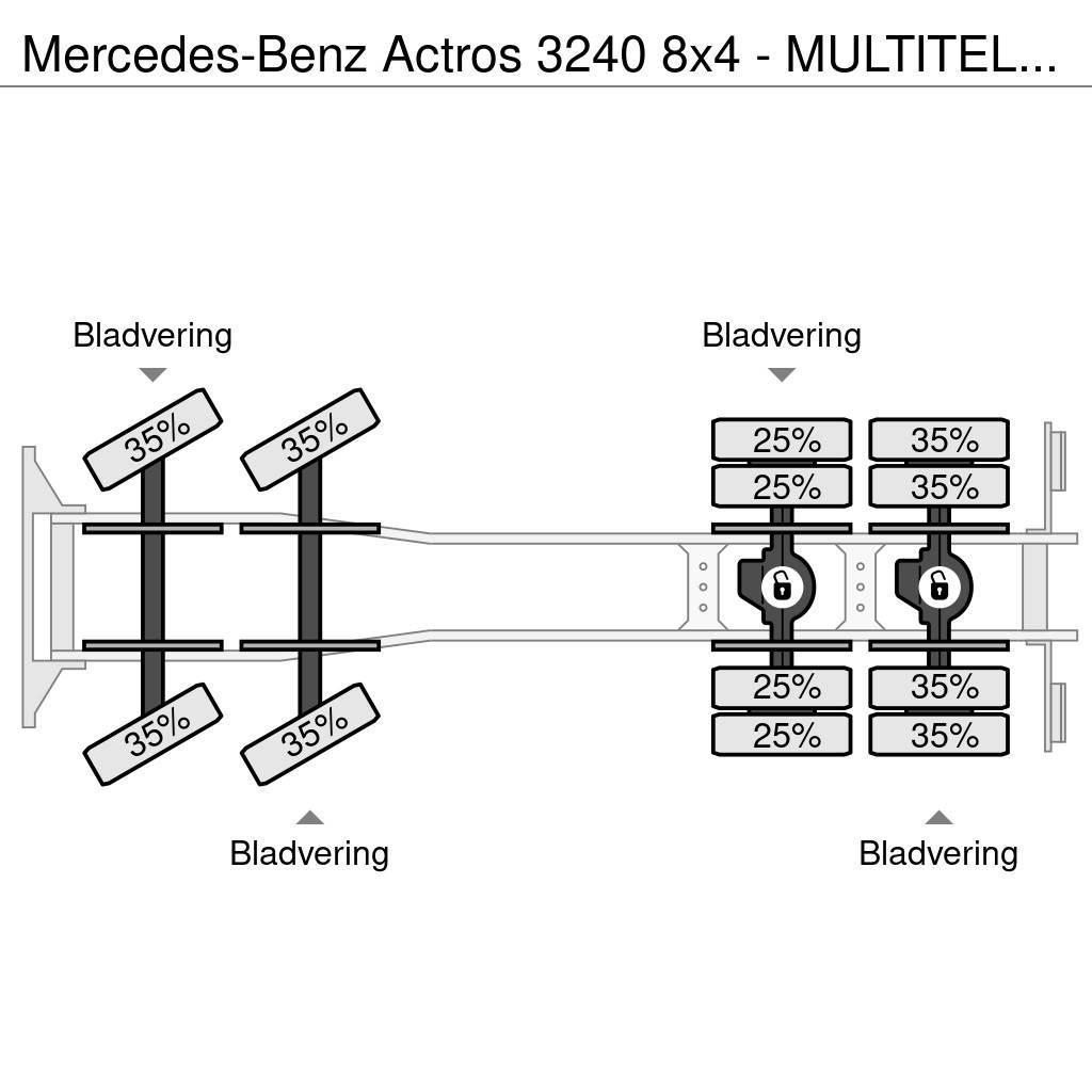 Mercedes-Benz Actros 3240 8x4 - MULTITEL J350TA Hoogwerker - Sky Автовишки на базі вантажівки