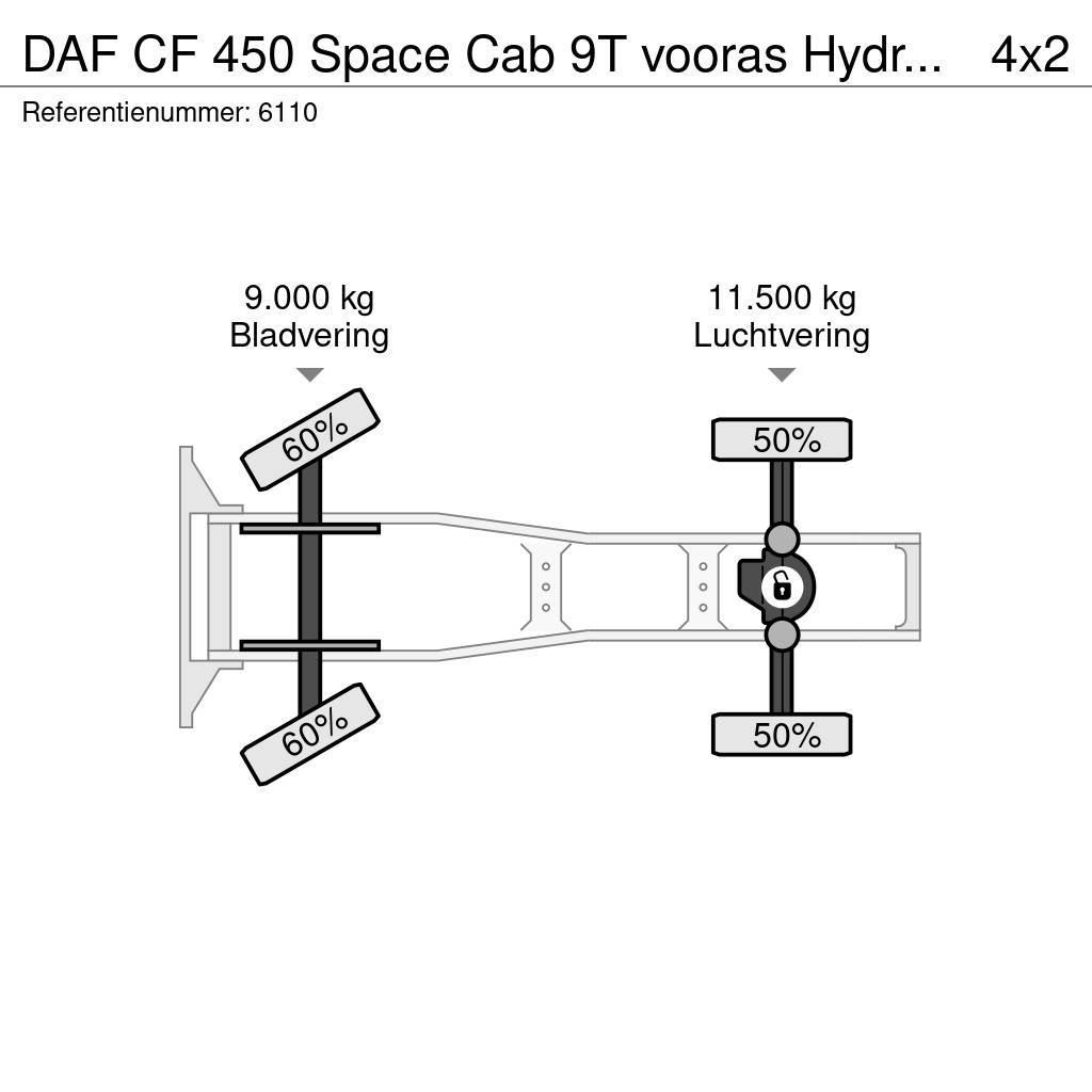 DAF CF 450 Space Cab 9T vooras Hydraulic NL Truck Тягачі