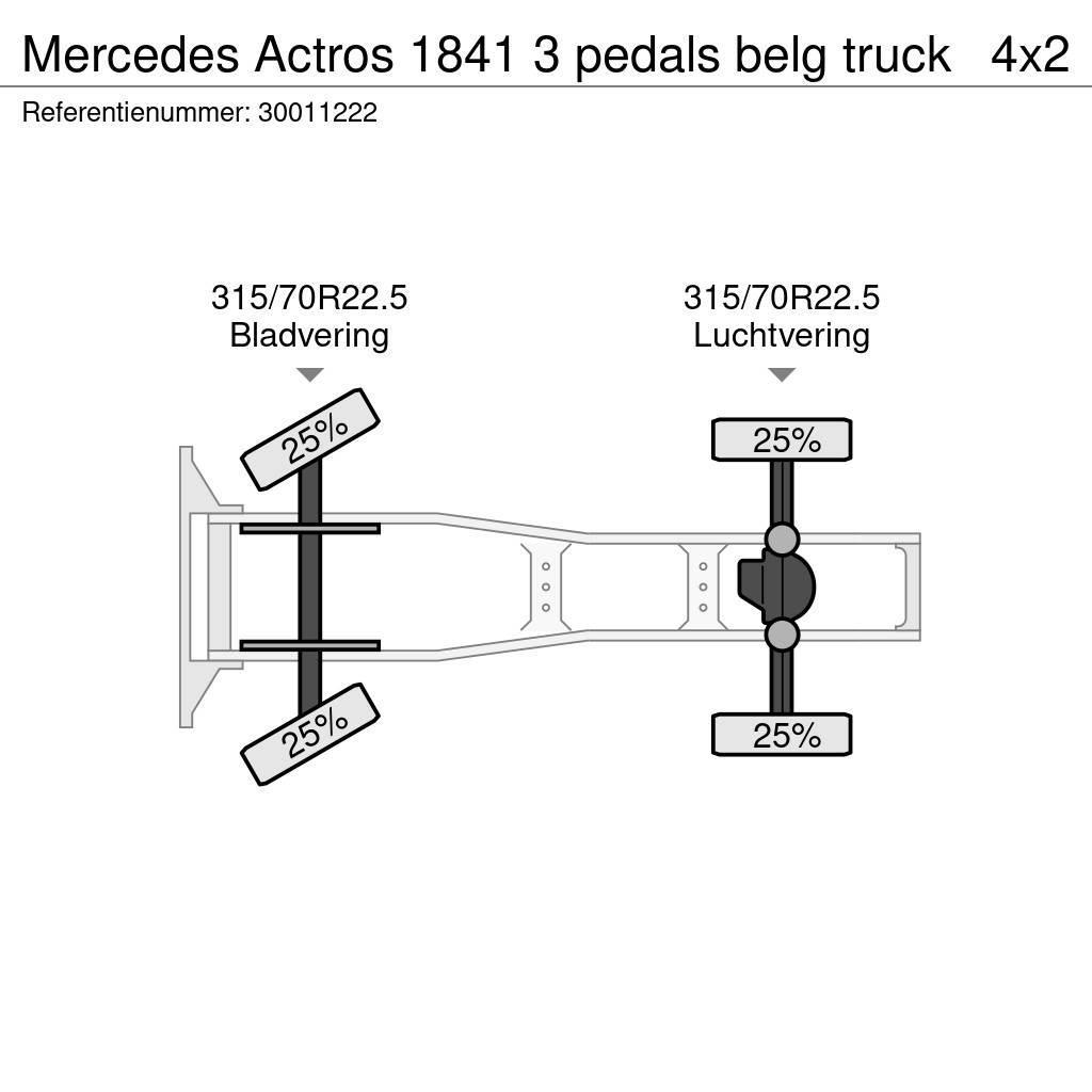 Mercedes-Benz Actros 1841 3 pedals belg truck Тягачі