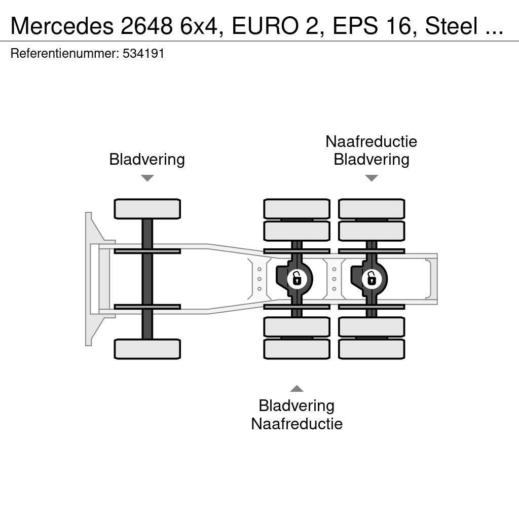 Mercedes-Benz 2648 6x4, EURO 2, EPS 16, Steel Suspension Тягачі