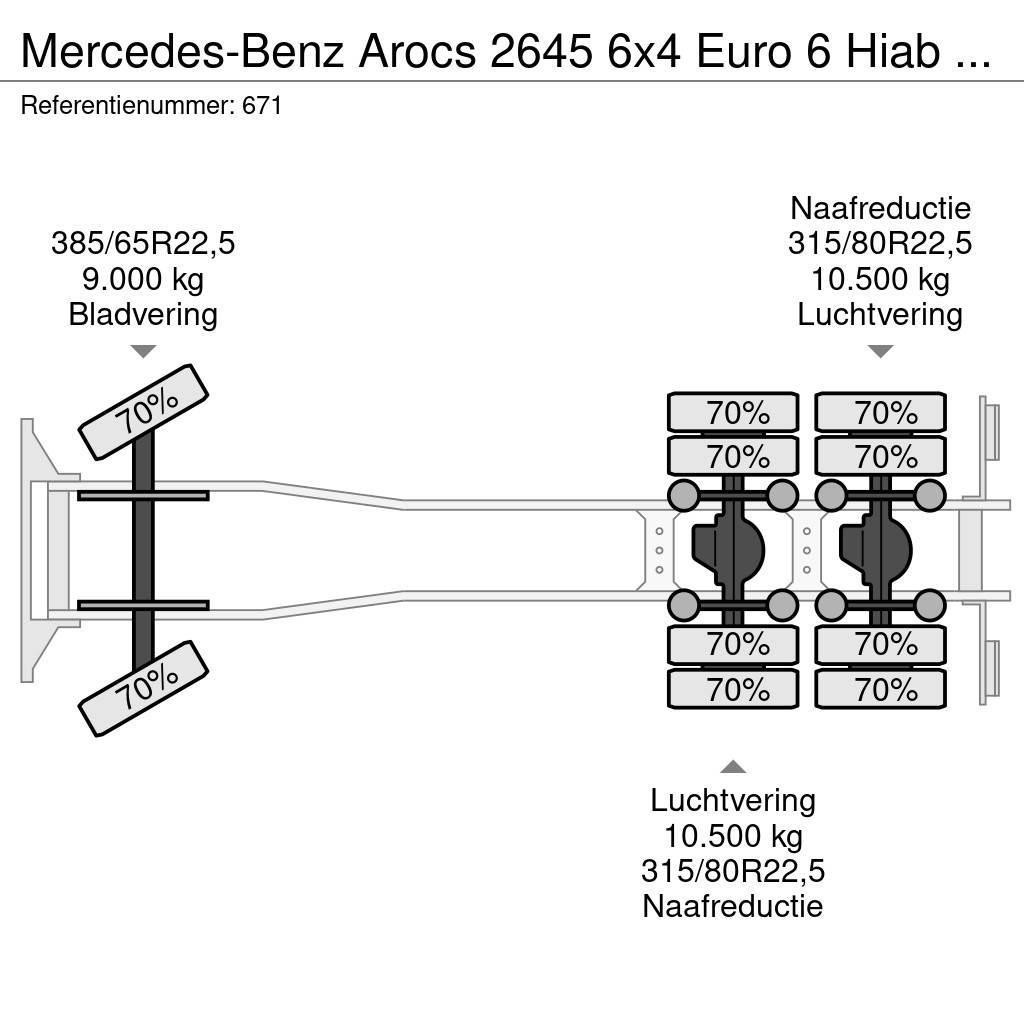 Mercedes-Benz Arocs 2645 6x4 Euro 6 Hiab XS 377 Hipro 7 x Hydr. автокрани