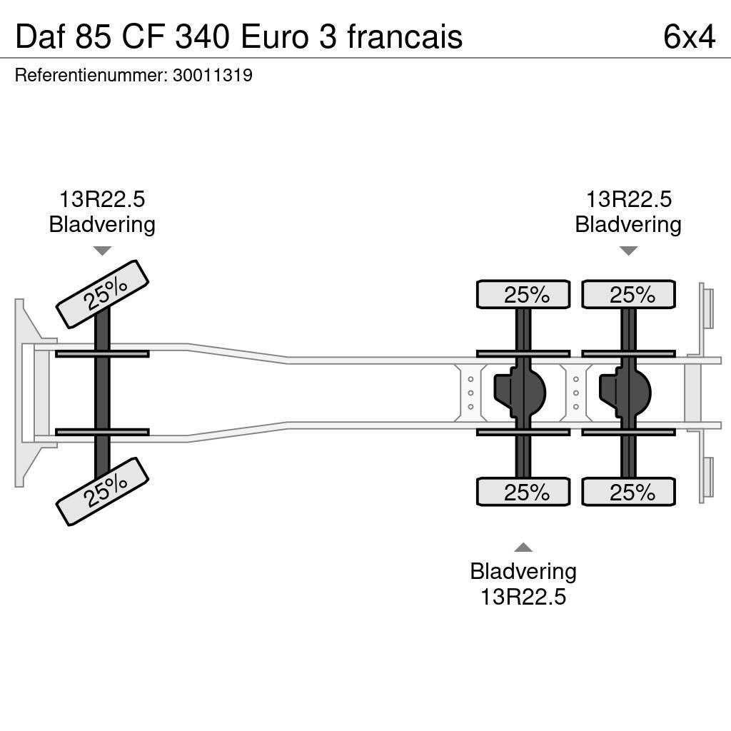DAF 85 CF 340 Euro 3 francais Вантажівки-платформи/бокове розвантаження