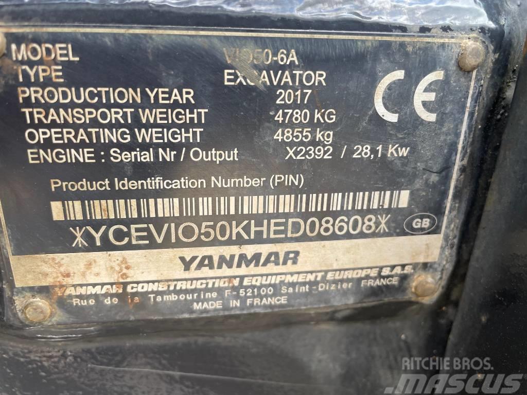 Yanmar Vio 50-6A Міні-екскаватори < 7т