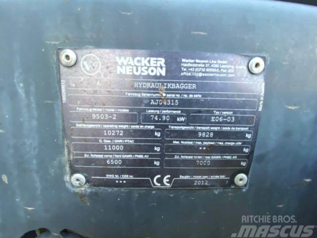 Wacker Neuson 9503-2 WD Mobilbagger Klima Löffel MS08 Колісні екскаватори