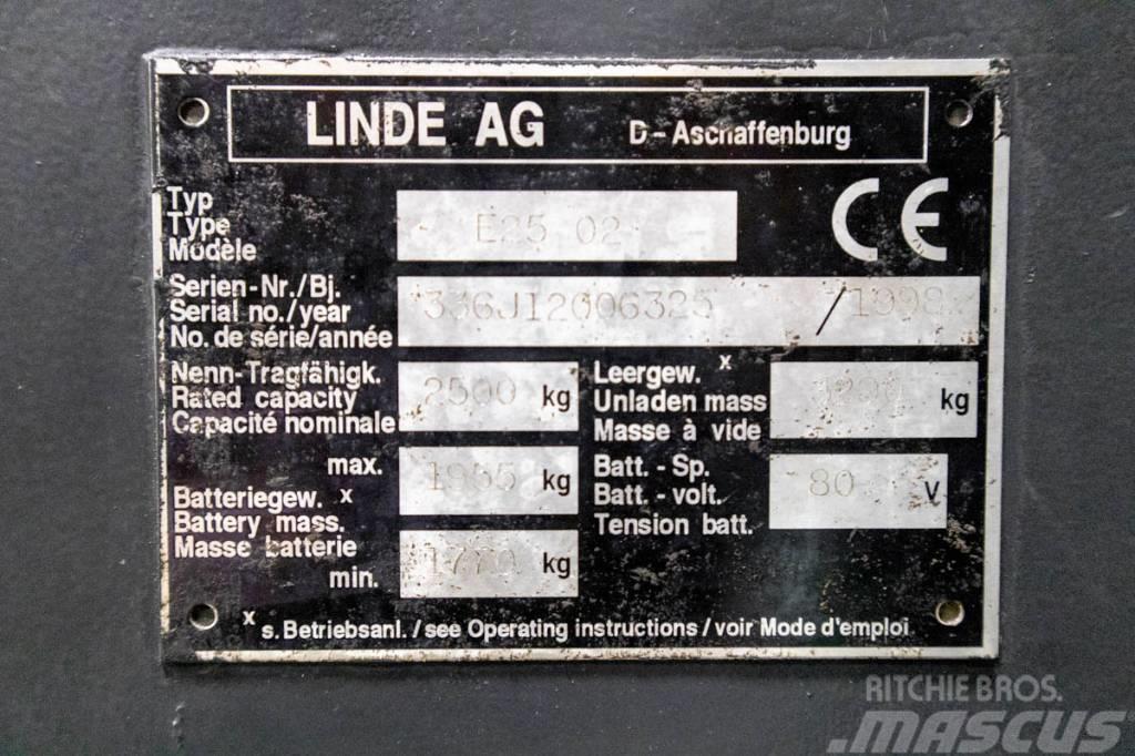 Linde E25, Elmotviktstruck m bra batteri & nytt aggregat Електронавантажувачі