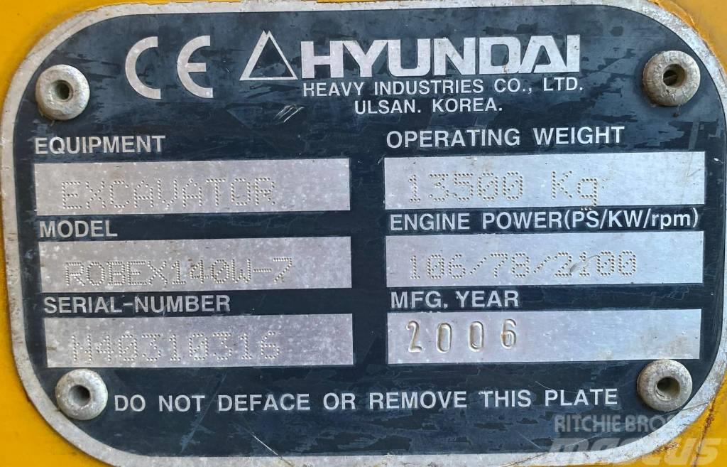 Hyundai Robex 140 W7 Колісні екскаватори