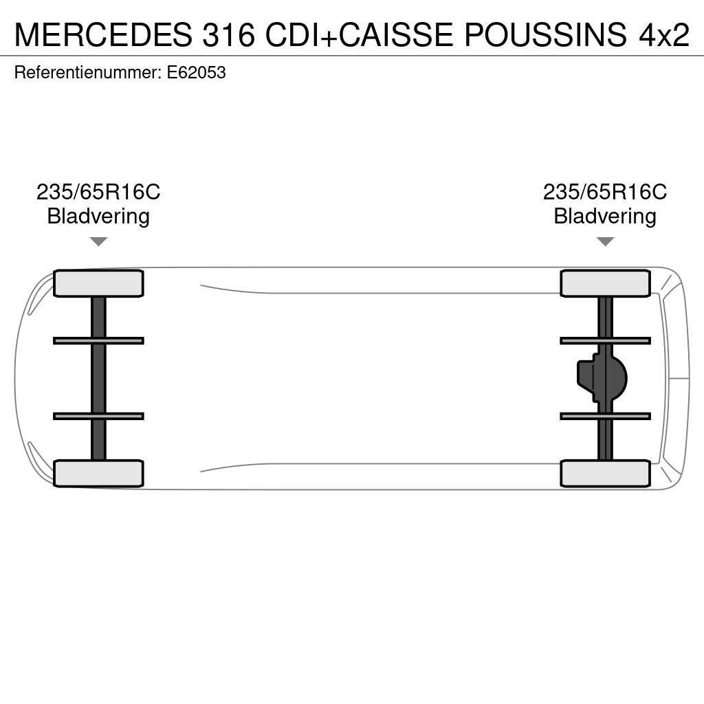 Mercedes-Benz 316 CDI+CAISSE POUSSINS Рефрижератори