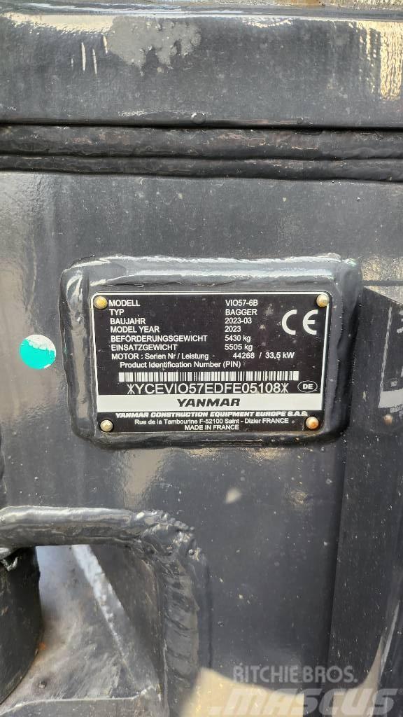 Yanmar Vio57-6B Advance Nullheck Powertilt HS03 Міні-екскаватори < 7т