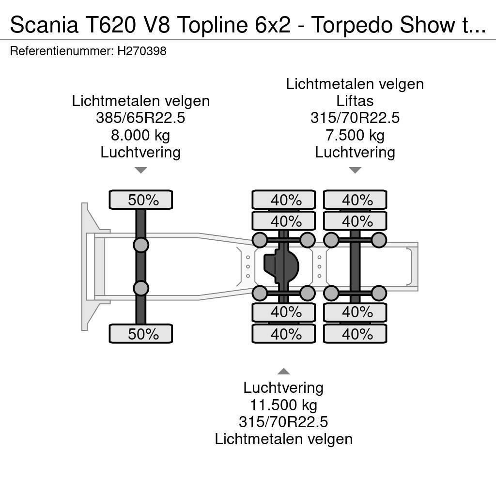Scania T620 V8 Topline 6x2 - Torpedo Show truck - Custom Тягачі