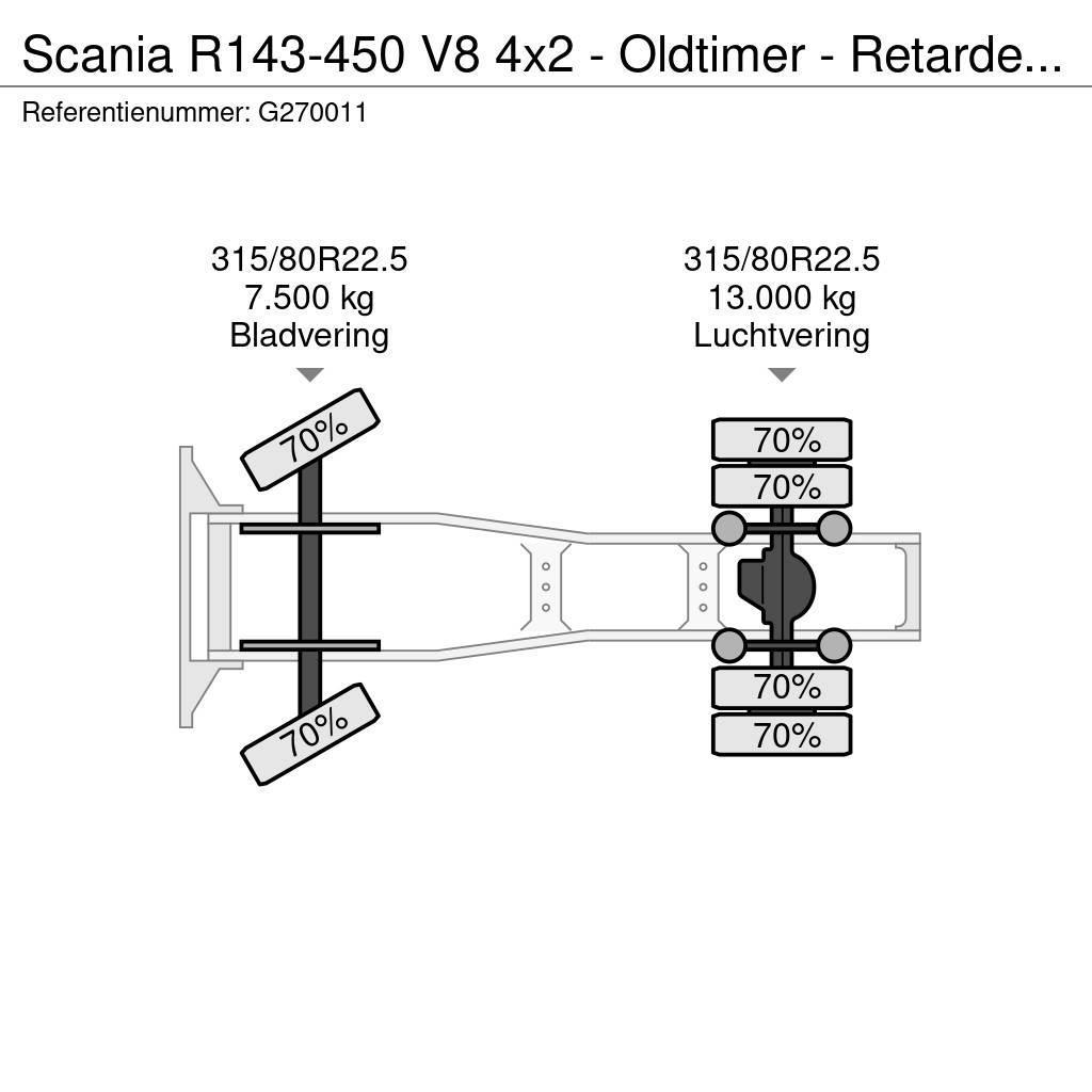 Scania R143-450 V8 4x2 - Oldtimer - Retarder - PTO/Hydrau Тягачі