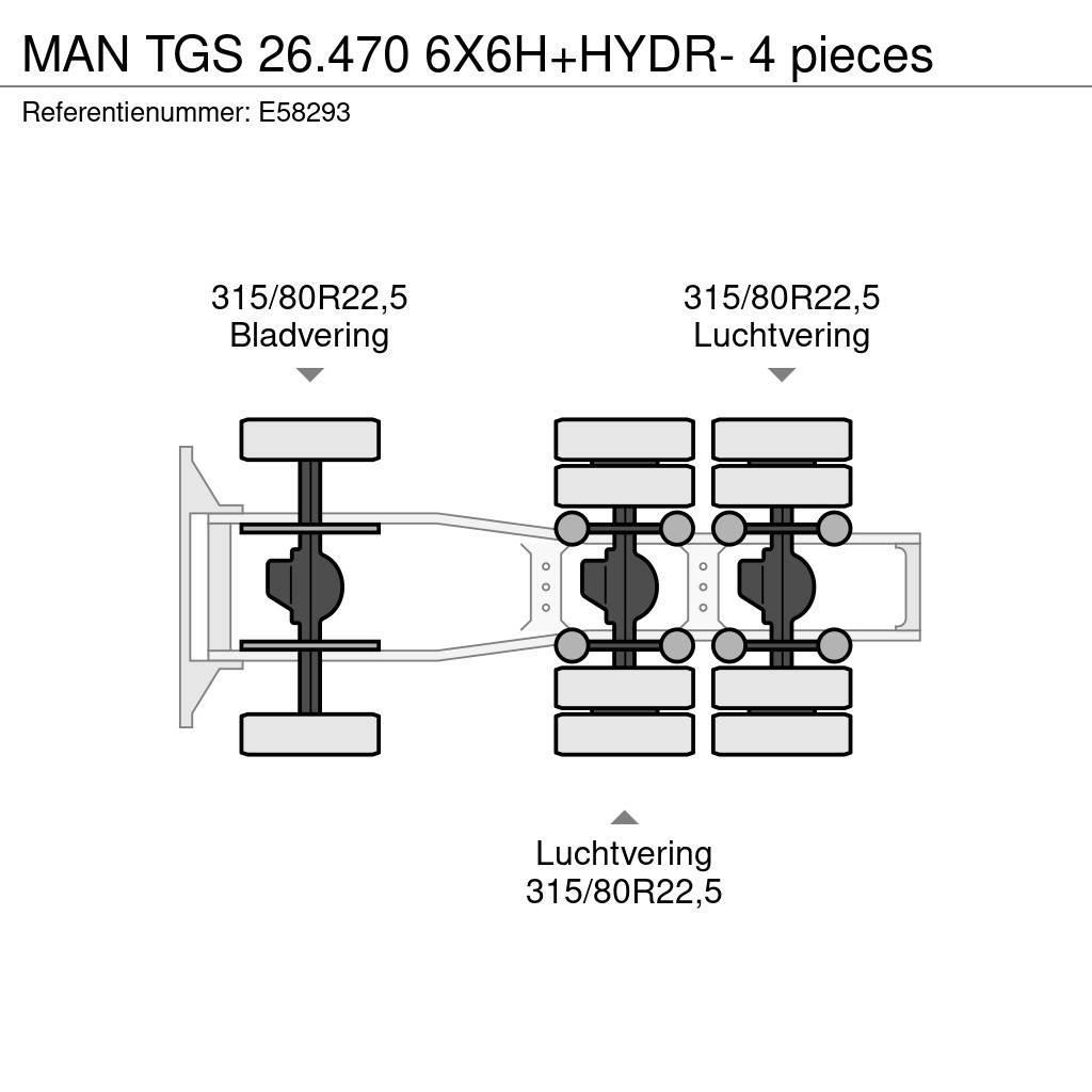 MAN TGS 26.470 6X6H+HYDR- 4 pieces Тягачі