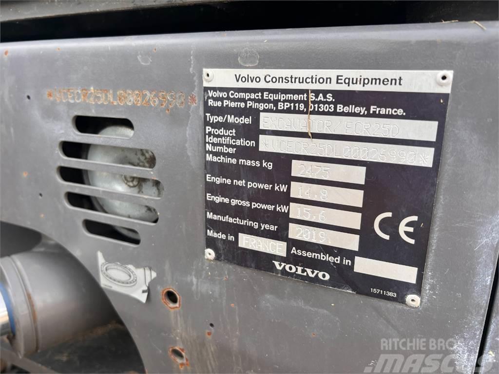 Volvo ECR25D - 2,5T / Powertilt, centralsmøring & planer Міні-екскаватори < 7т