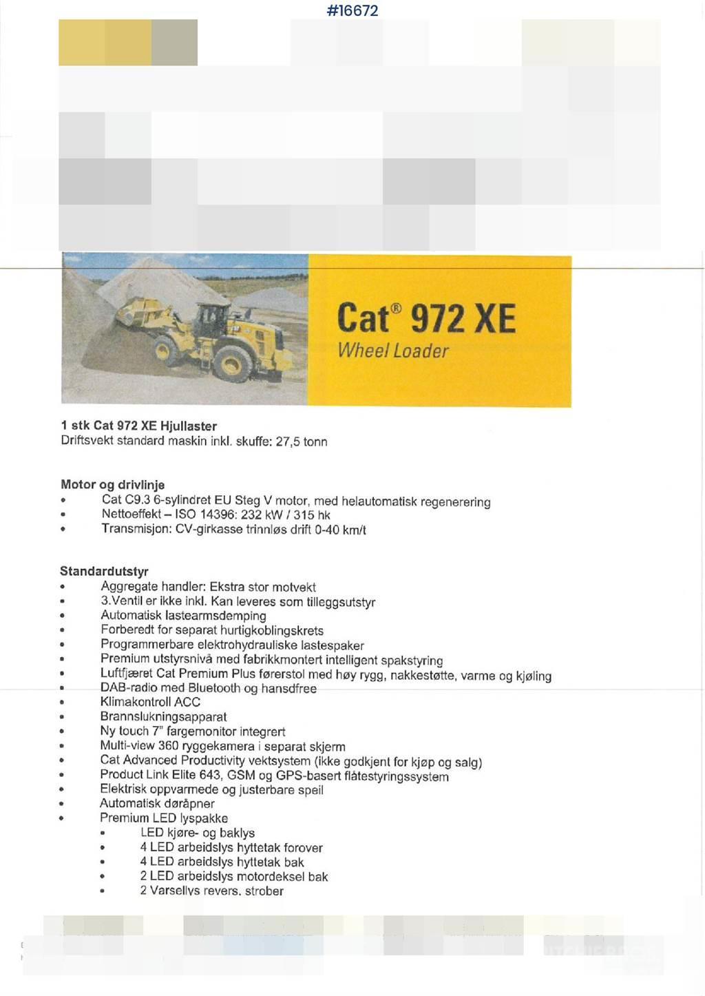 CAT 972 XE-GR. Brand new! Фронтальні навантажувачі