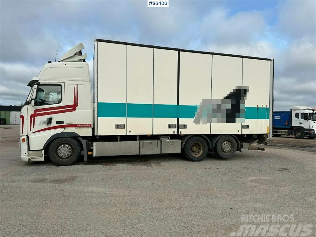Volvo FH12 6x2 Box truck with opening side and tail lift Фургони