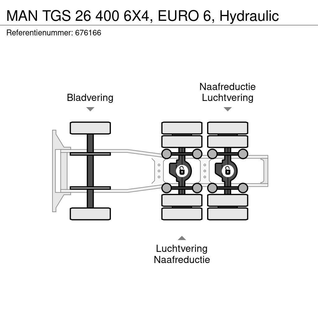 MAN TGS 26 400 6X4, EURO 6, Hydraulic Тягачі