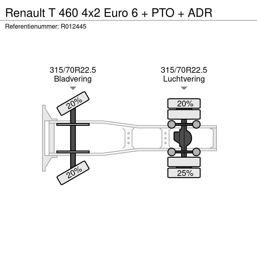 Renault T 460 4x2 Euro 6 + PTO + ADR Тягачі