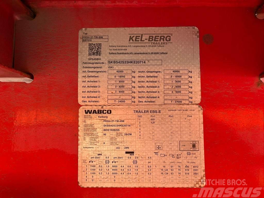 Kel-Berg PRSH-27-TRI-BW HIAB 228E-4 / PLATFORM L=12400 mm Напівпричепи-платформи/бічне розвантаження