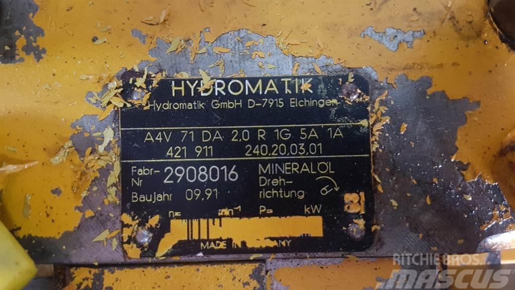 Ahlmann AZ10-Hydromatik A4V71DA2.0R1G5A1A-Drive pump Гідравліка
