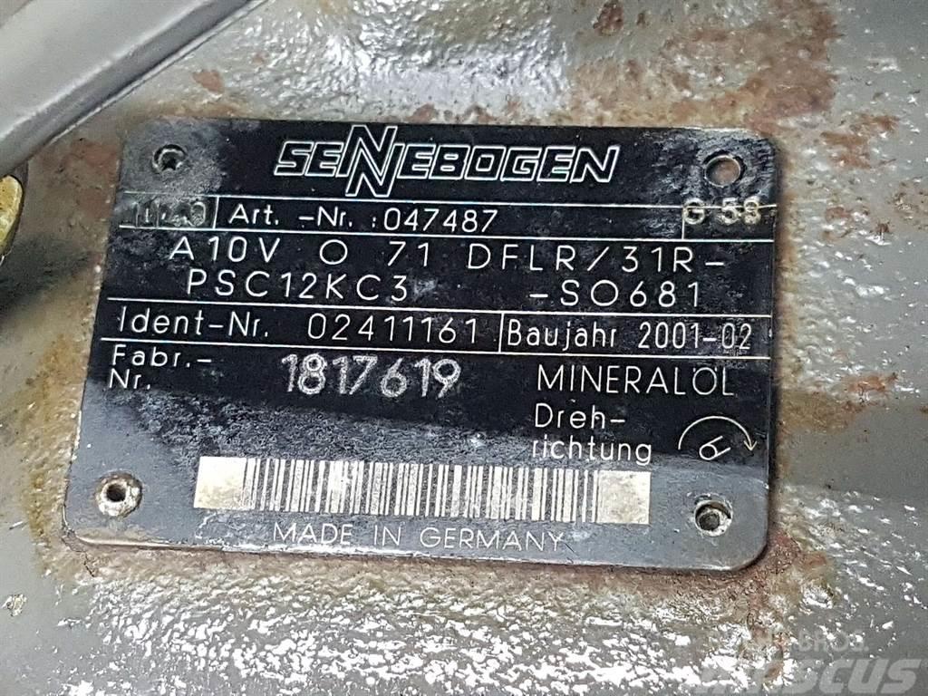 Sennebogen -Rexroth A10VO71DFLR/31R-Load sensing pump Гідравліка