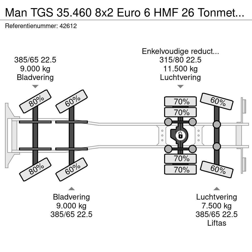 MAN TGS 35.460 8x2 Euro 6 HMF 26 Tonmeter laadkraan Вантажівки з гаковим підйомом
