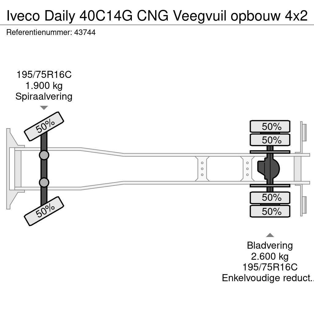 Iveco Daily 40C14G CNG Veegvuil opbouw Сміттєвози