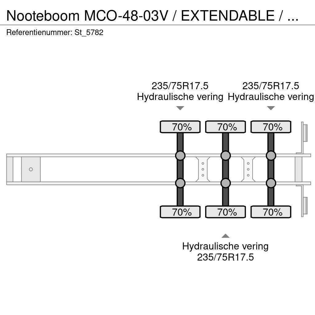 Nooteboom MCO-48-03V / EXTENDABLE / STEERING AXLES / Низькорамні напівпричепи