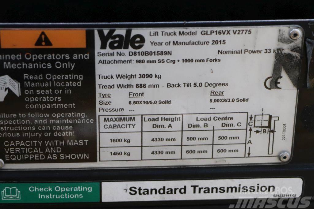 Yale GLP16VX Газові навантажувачі