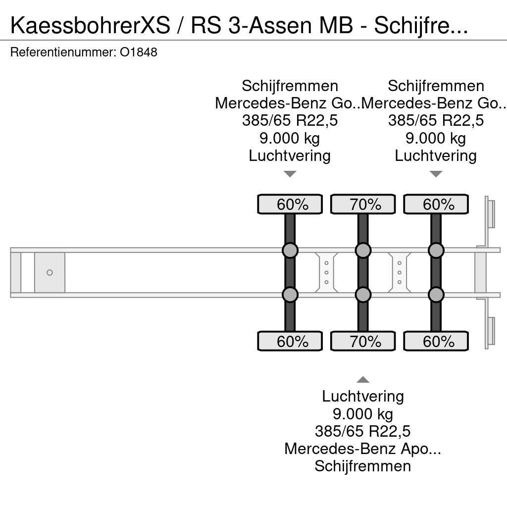 Kässbohrer XS / RS 3-Assen MB - Schijfremmen - Schuifzeilen/S Тентовані напівпричепи