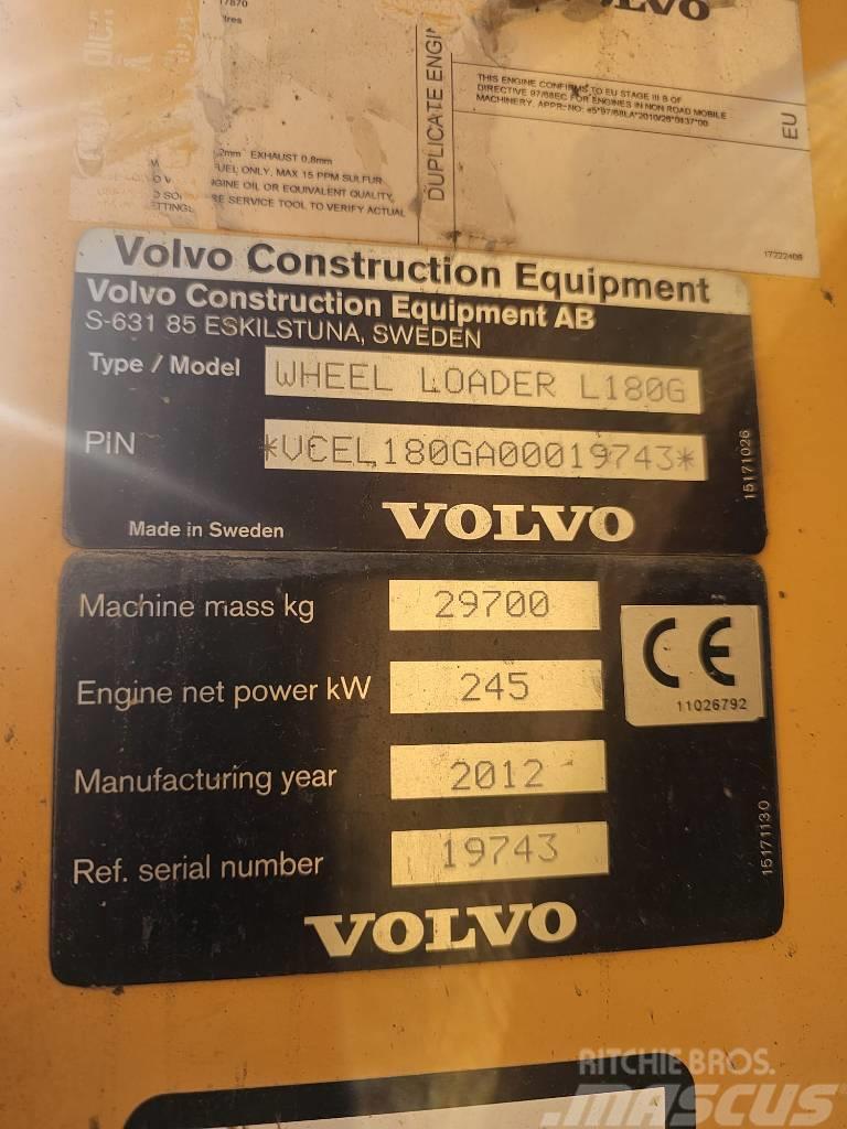 Volvo L180G with weight Фронтальні навантажувачі