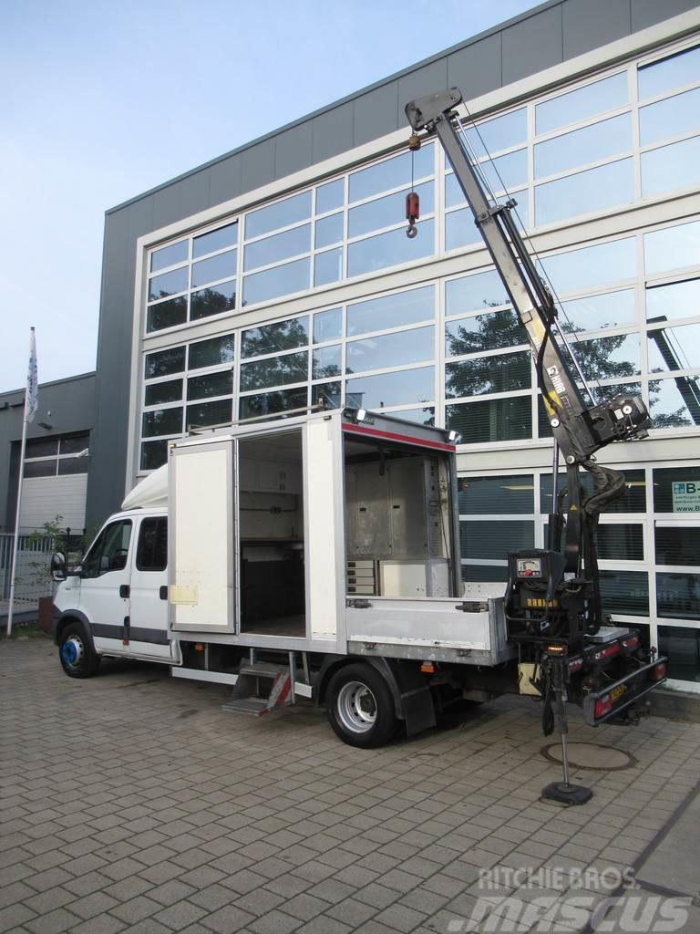 Iveco Daily 70C17 + HIAB 026T + Lier + Werkplaats Вантажівки-платформи/бокове розвантаження