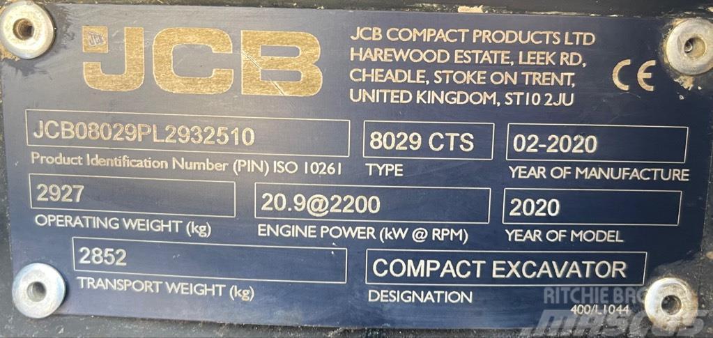 JCB 8029 CTS Міні-екскаватори < 7т