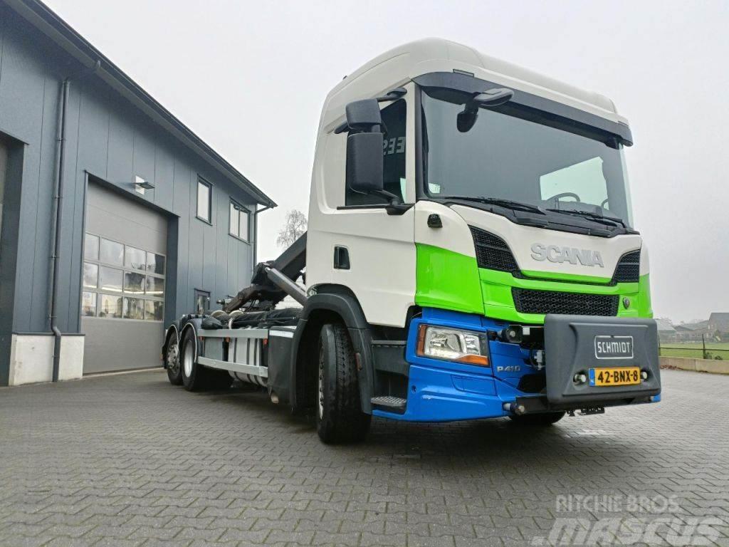 Scania P410 2019 - 6X2 LIFTAS GESTUURD - VDL 21T - VOLLED Вантажівки з гаковим підйомом