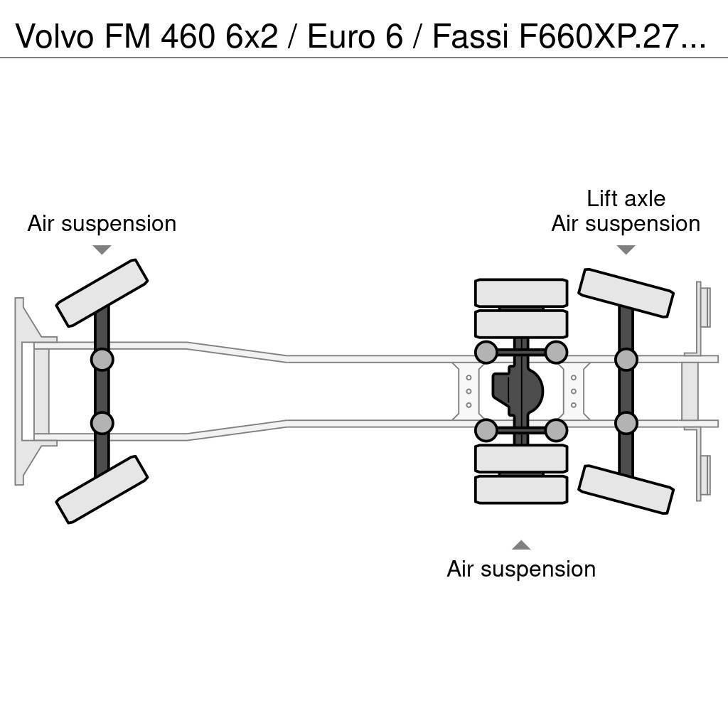 Volvo FM 460 6x2 / Euro 6 / Fassi F660XP.27 + Flyjib автокрани