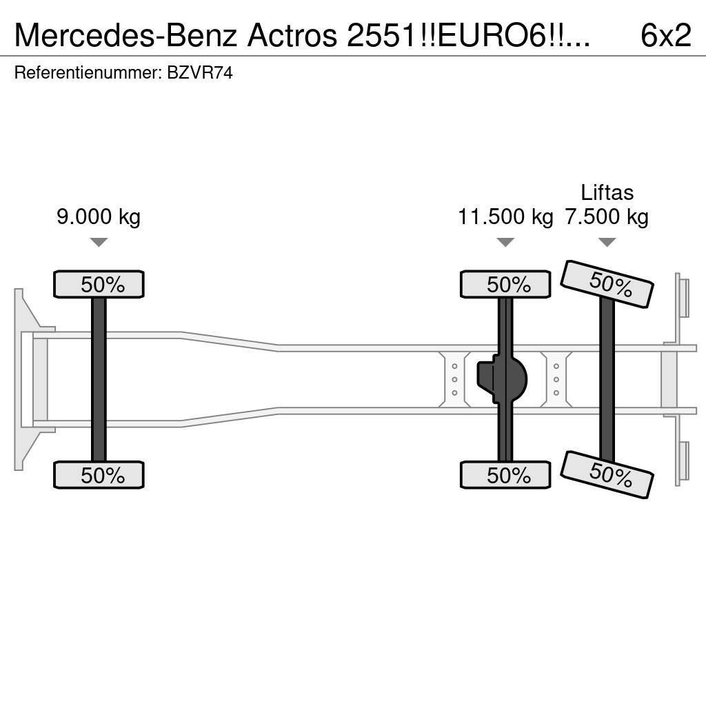 Mercedes-Benz Actros 2551!!EURO6!!HOOKLIFT/CONTAINER/FULL OPTION Вантажівки з гаковим підйомом