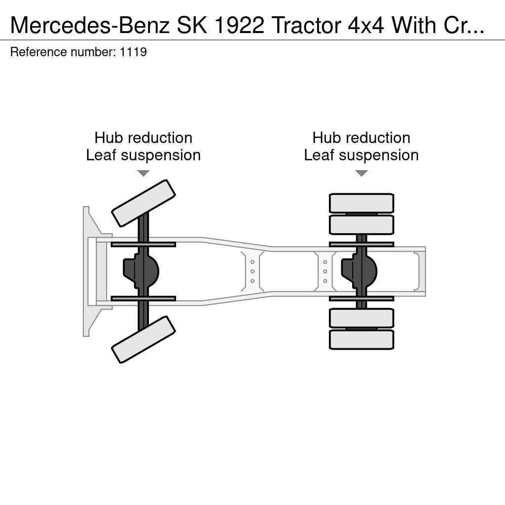 Mercedes-Benz SK 1922 Tractor 4x4 With Crane Full Spring V6 Big Тягачі