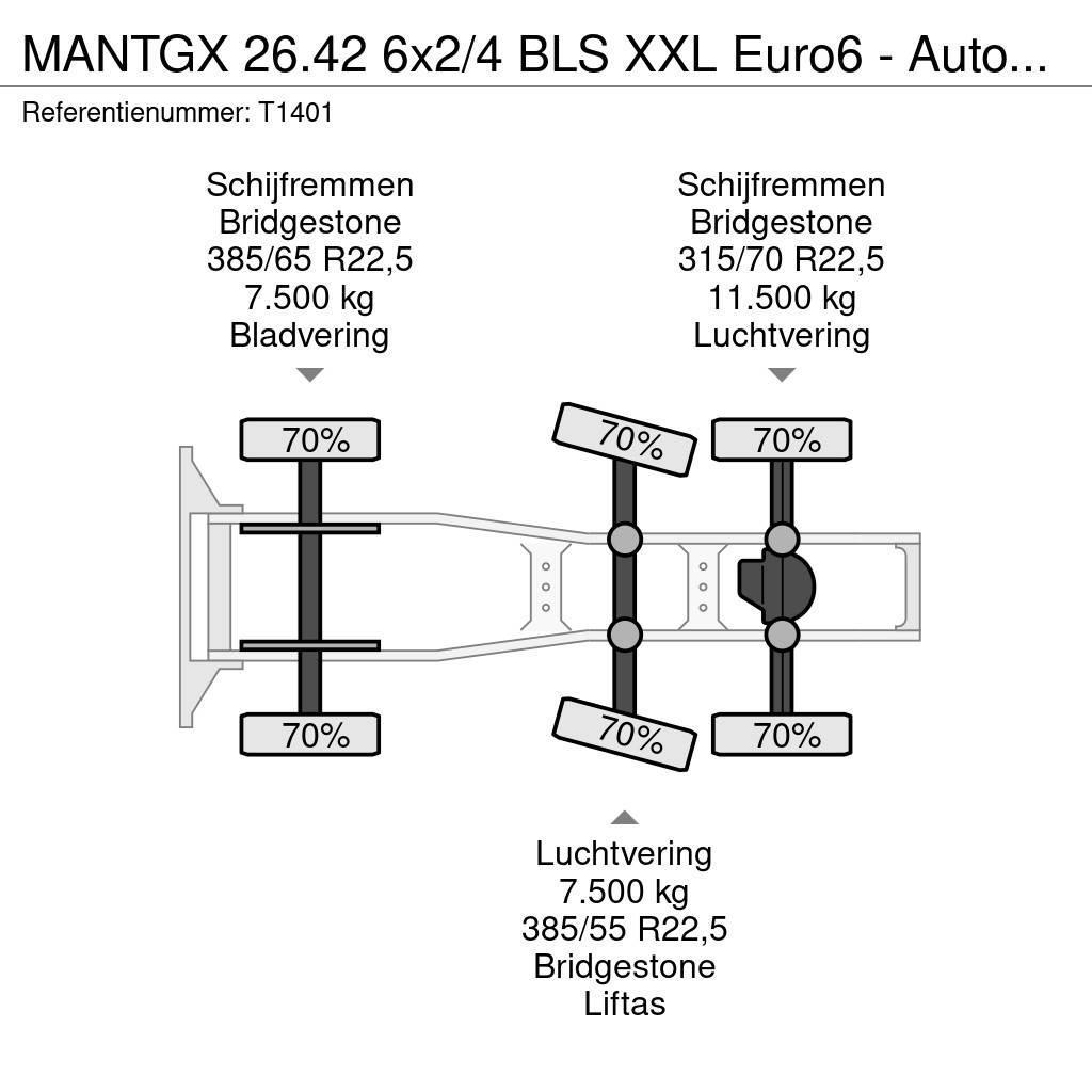 MAN TGX 26.42 6x2/4 BLS XXL Euro6 - Automaat - Standka Тягачі