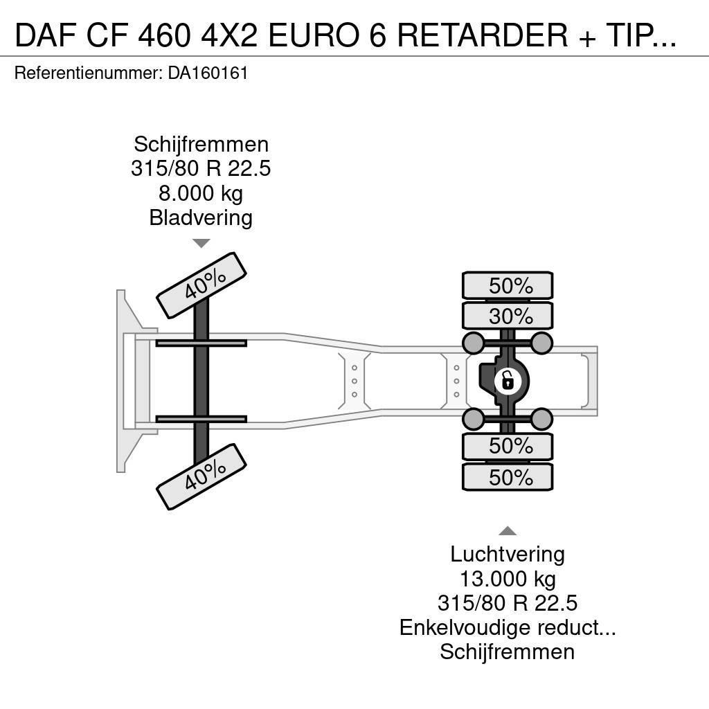 DAF CF 460 4X2 EURO 6 RETARDER + TIPPER HYDRAULIC Тягачі