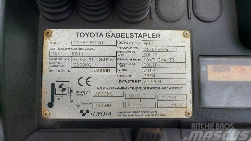Toyota 8FGKF20 // SS // 1.404 Std. Газові навантажувачі
