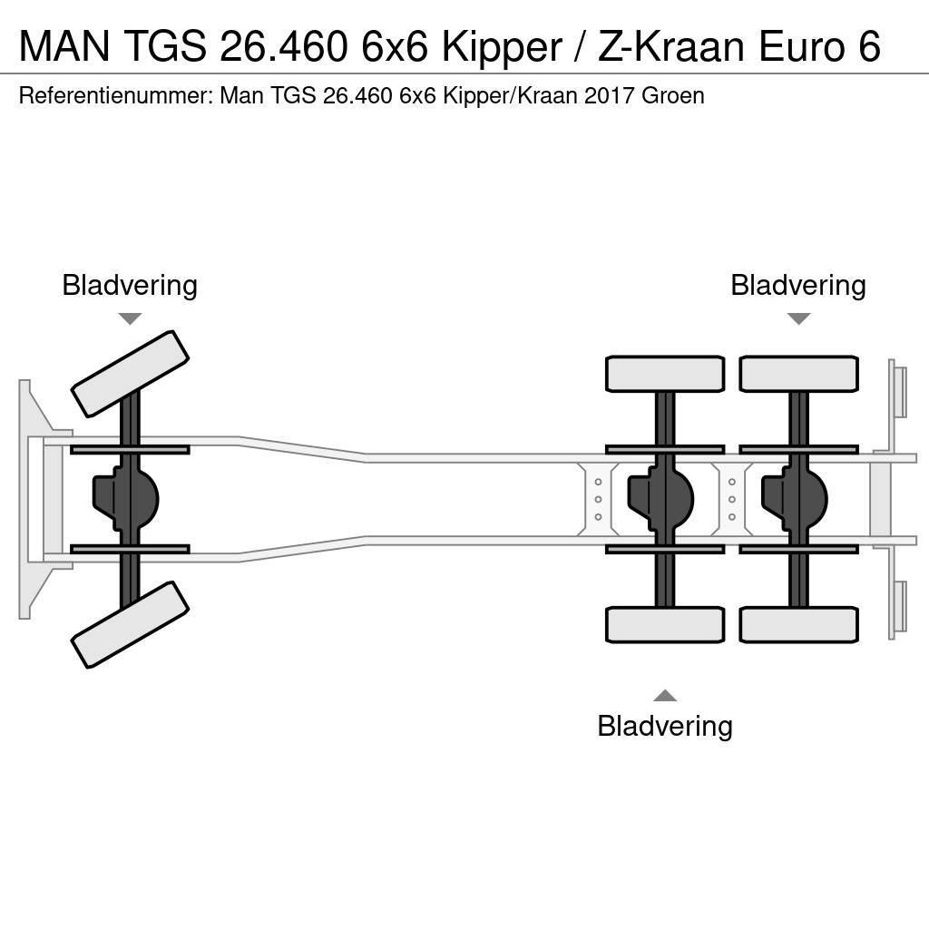 MAN TGS 26.460 6x6 Kipper / Z-Kraan Euro 6 Самоскиди