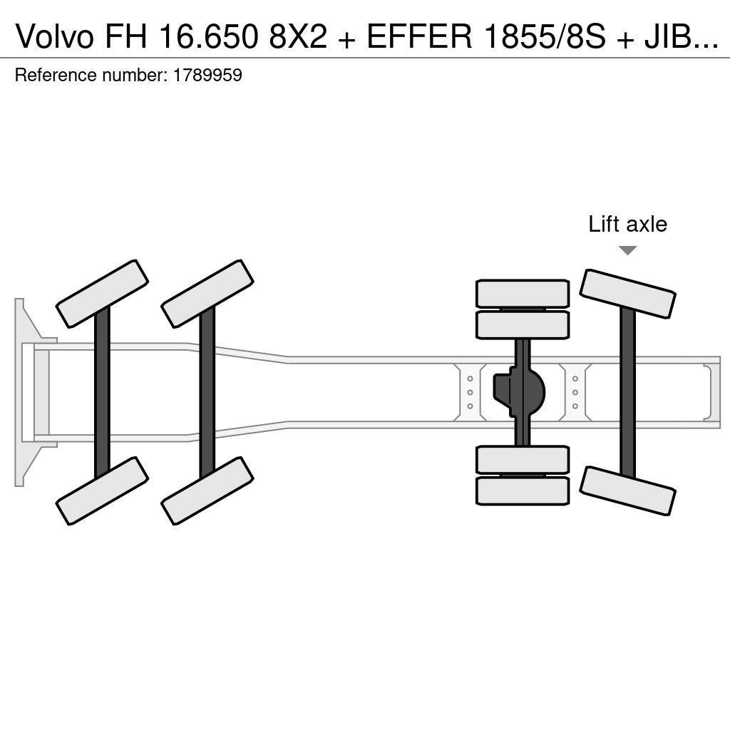 Volvo FH 16.650 8X2 + EFFER 1855/8S + JIB 6S HEAVY DUTY Тягачі
