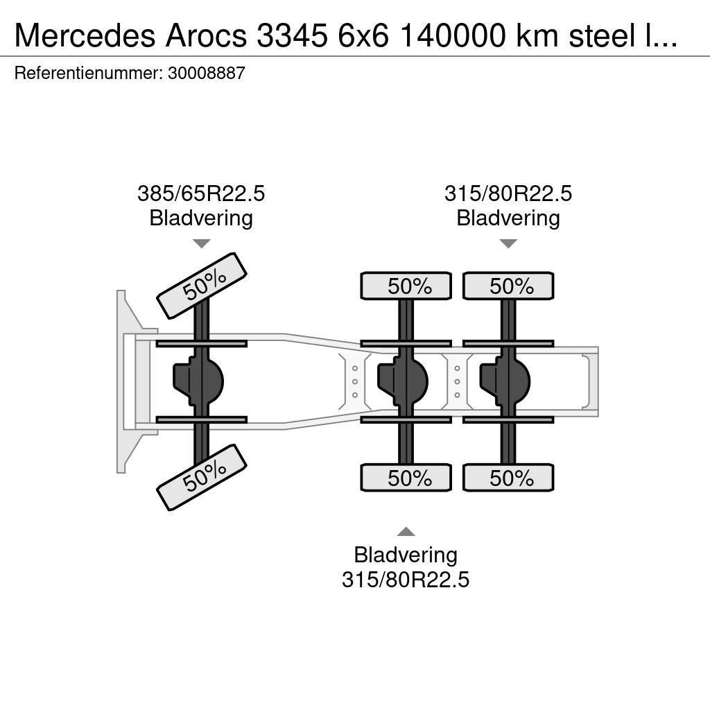 Mercedes-Benz Arocs 3345 6x6 140000 km steel lames Тягачі