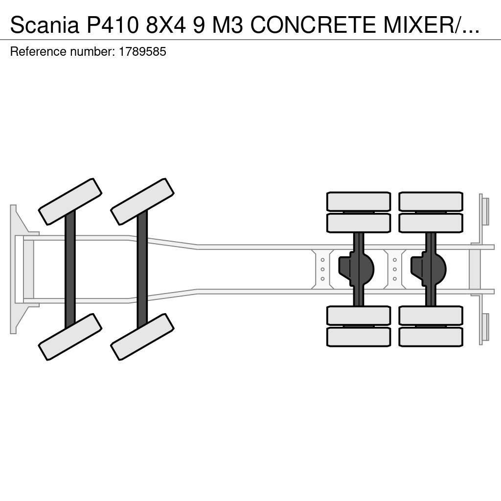 Scania P410 8X4 9 M3 CONCRETE MIXER/MISCHER/MIXER Бетономішалки (Автобетонозмішувачі)