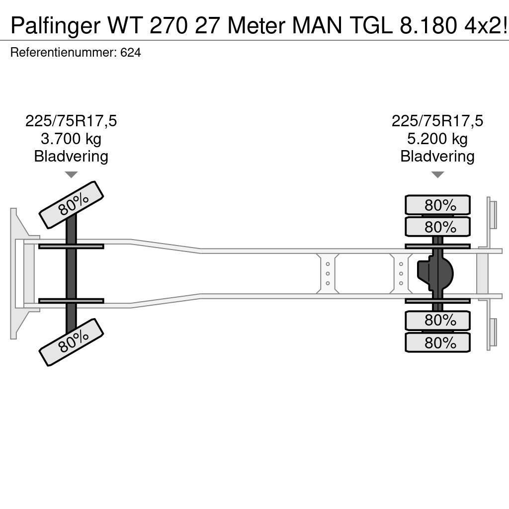 Palfinger WT 270 27 Meter MAN TGL 8.180 4x2! Автовишки на базі вантажівки