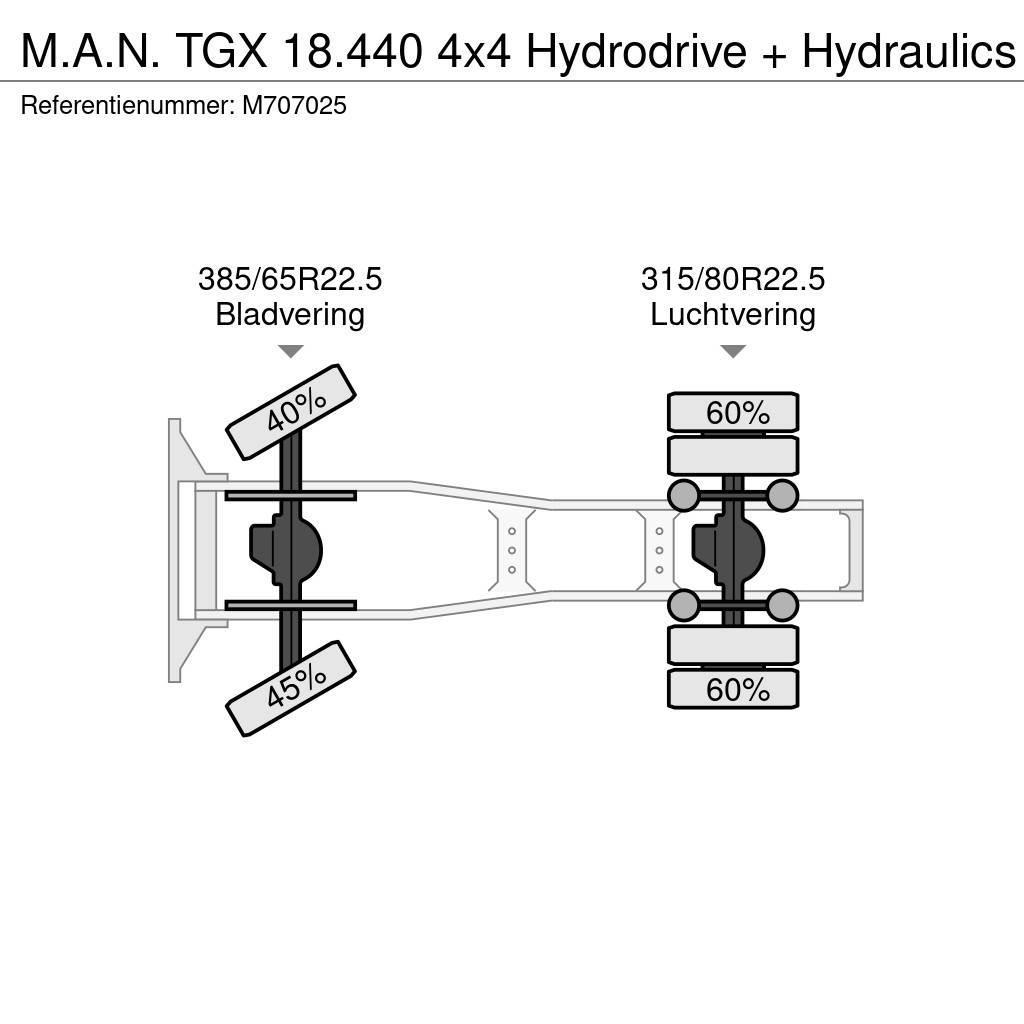 MAN TGX 18.440 4x4 Hydrodrive + Hydraulics Тягачі