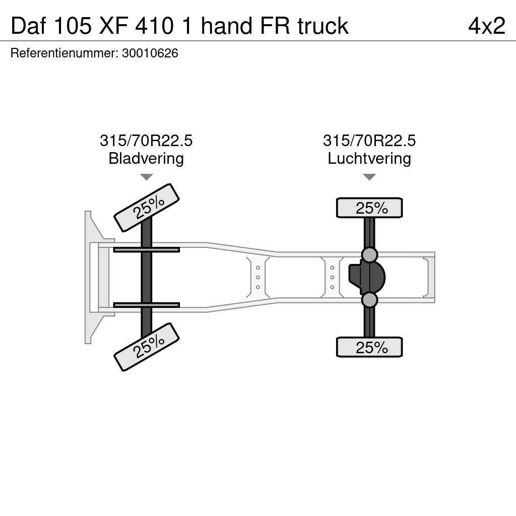 DAF 105 XF 410 1 hand FR truck Тягачі