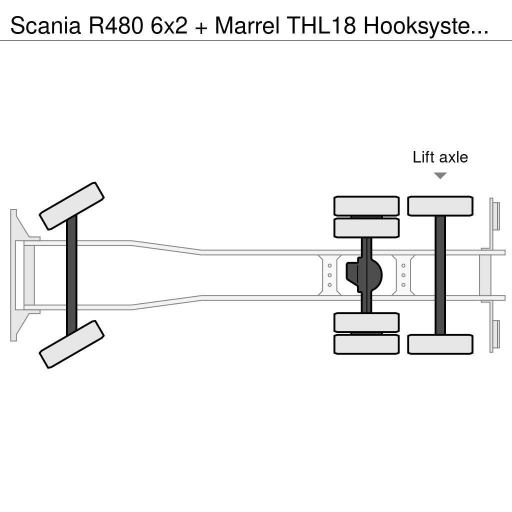 Scania R480 6x2 + Marrel THL18 Hooksystem (euro 5) Вантажівки з гаковим підйомом
