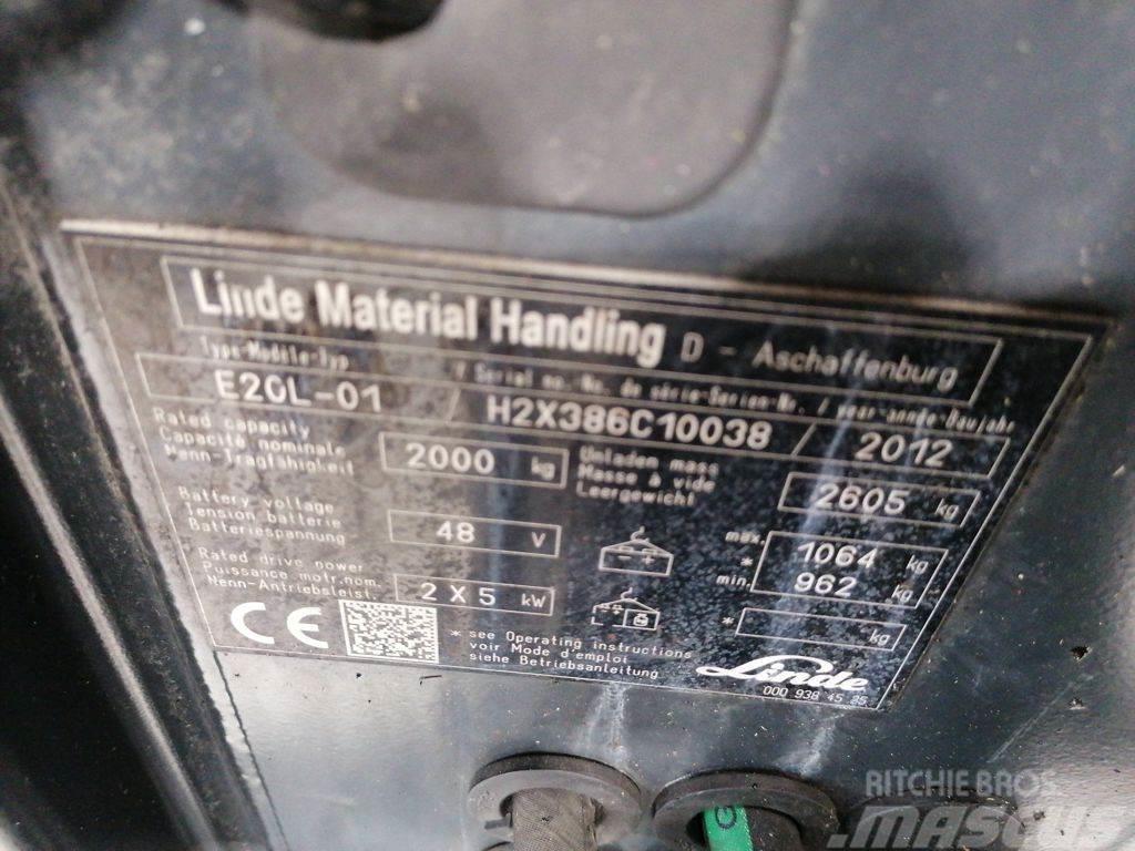 Linde E20L-01 Електронавантажувачі