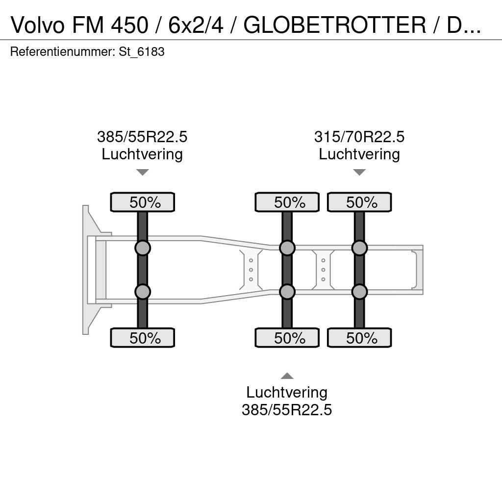 Volvo FM 450 / 6x2/4 / GLOBETROTTER / DYNAMIC STEERING / Тягачі